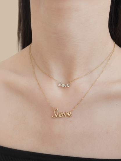 Golden Love Letter Necklace