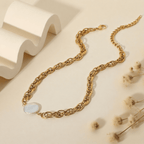 Luna Chain Necklace — polished silver (or gold) chain necklace inspired by moonlight, minimalist and elegant.