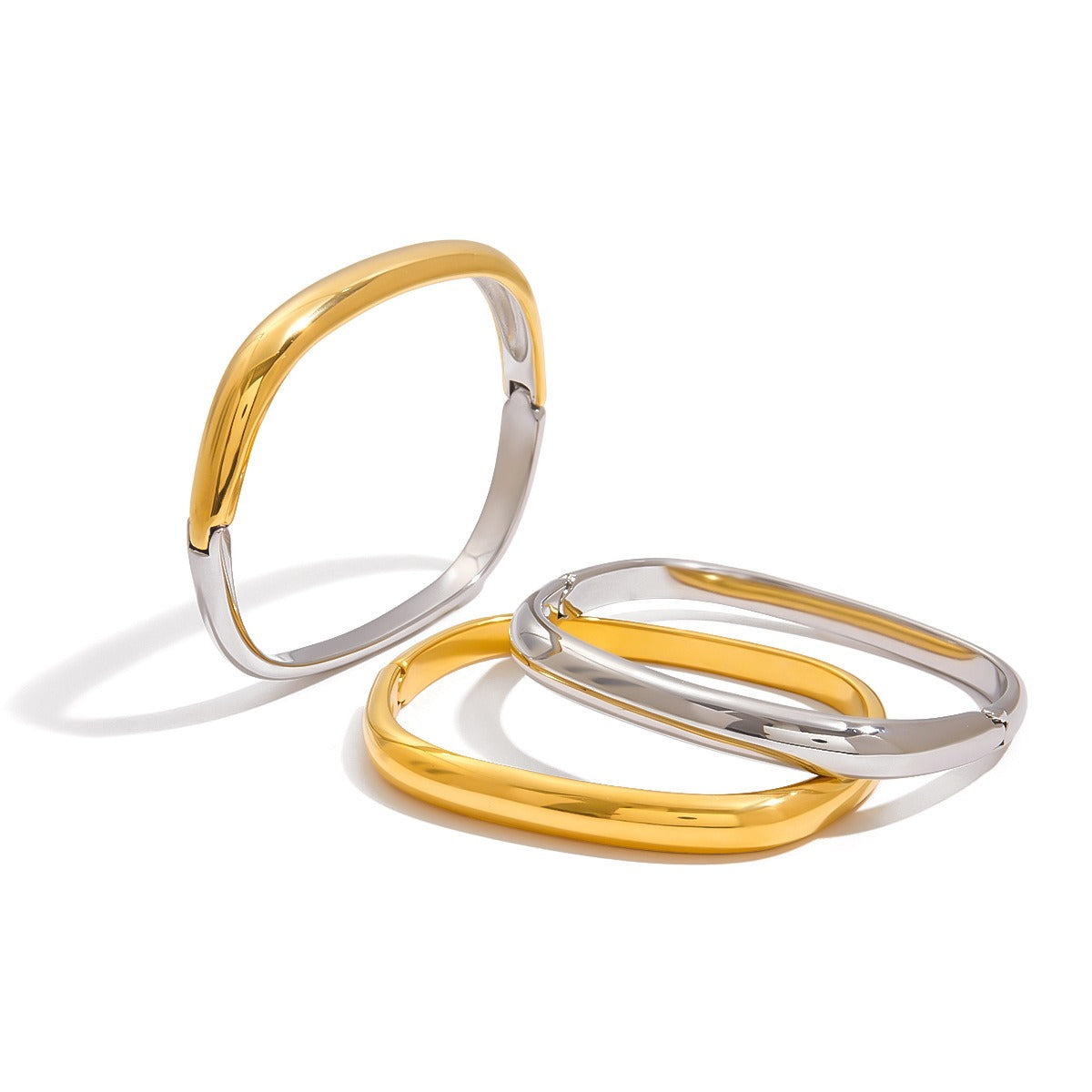 Minimalist Square Stacking Bangle Secondary image