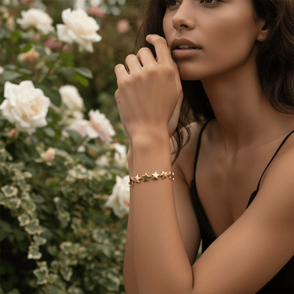 Starlight Chain Bracelet | Gold Star Link Bracelet