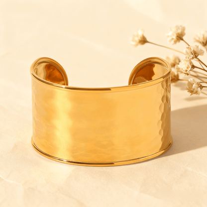 The "Aura" Cuff  | Modern Open Circle Gold Bracelet