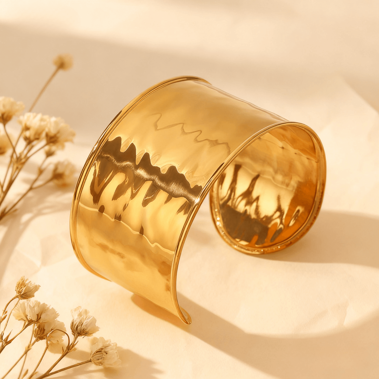 The "Aura" Cuff  | Modern Open Circle Gold Bracelet