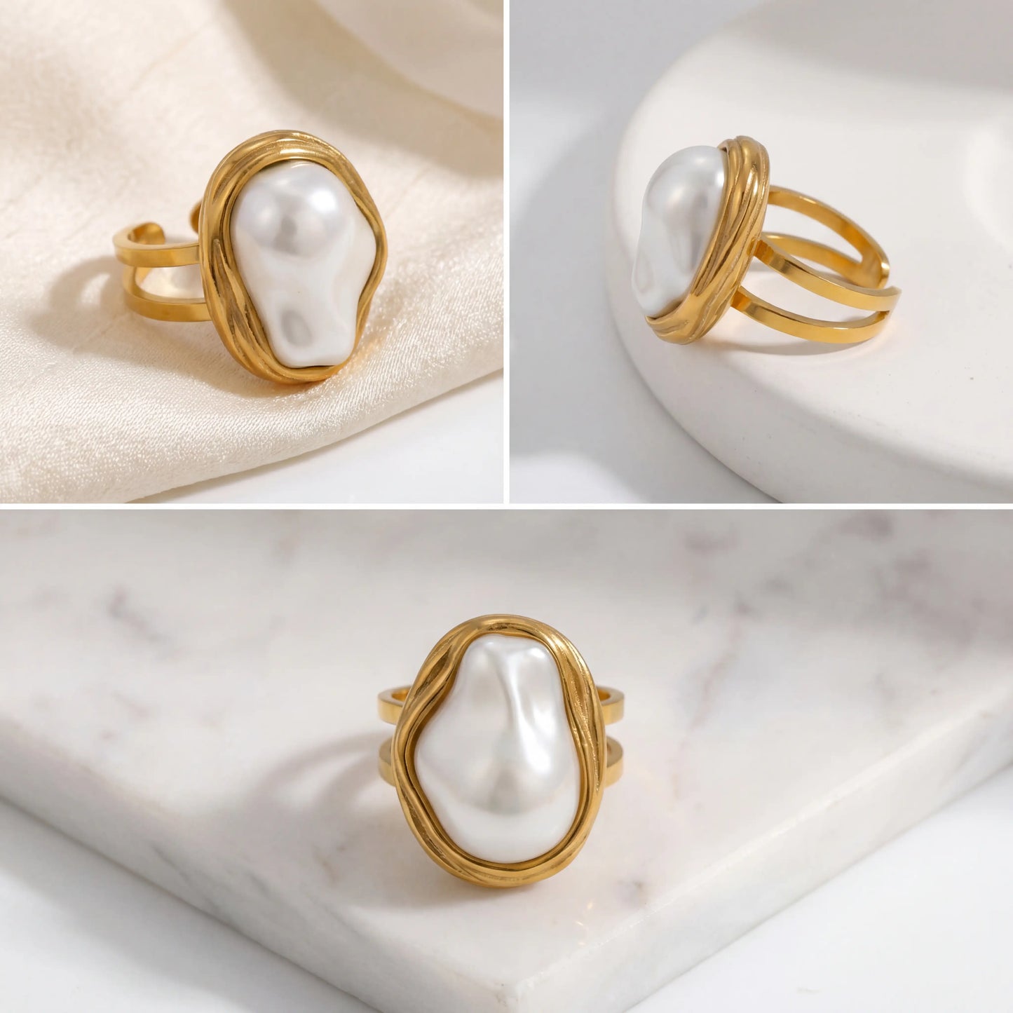 Theia Organic Baroque Pearl Ring