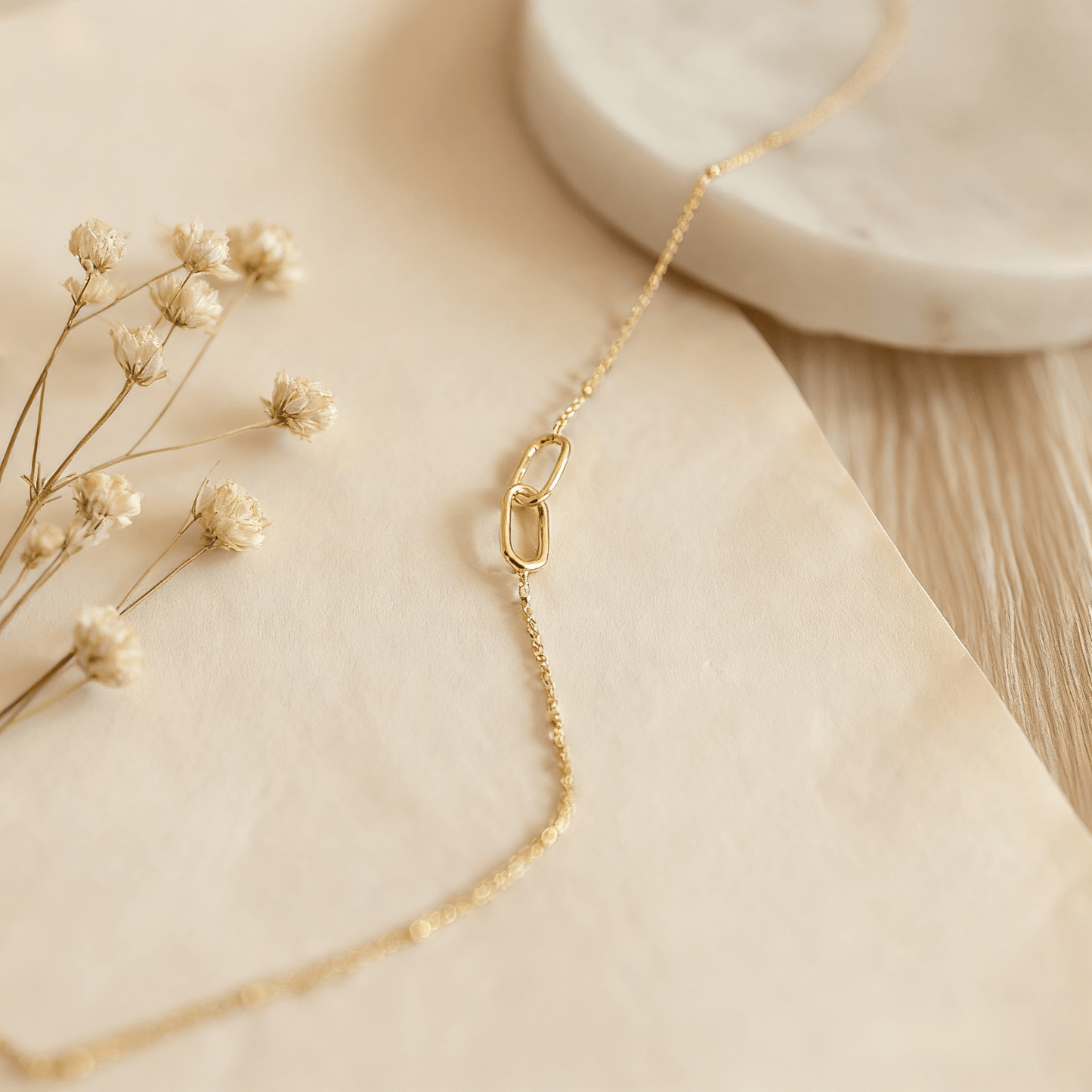 Linked Circles Necklace | Gold Interlocking Circle Necklace