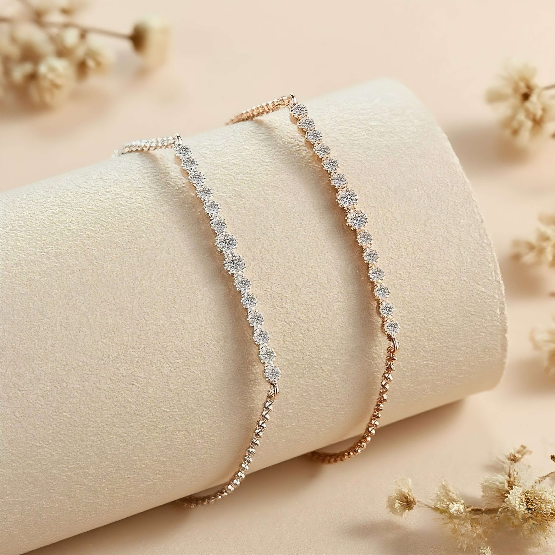 Sunrise Spark Moissanite Bracelet — 0.24 CT sterling silver bracelet, durable, safe for sensitive skin.