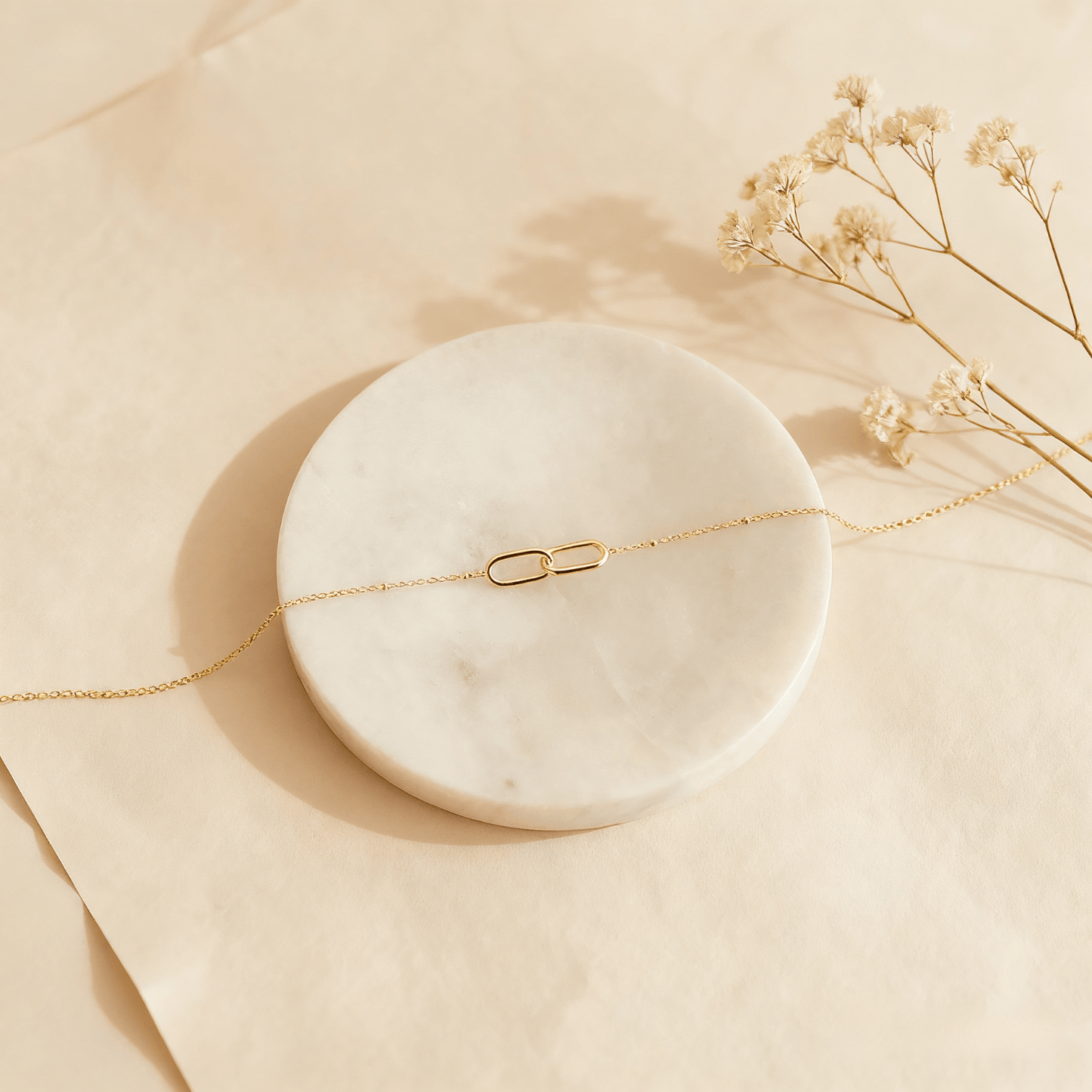 Linked Circles Necklace | Gold Interlocking Circle Necklace