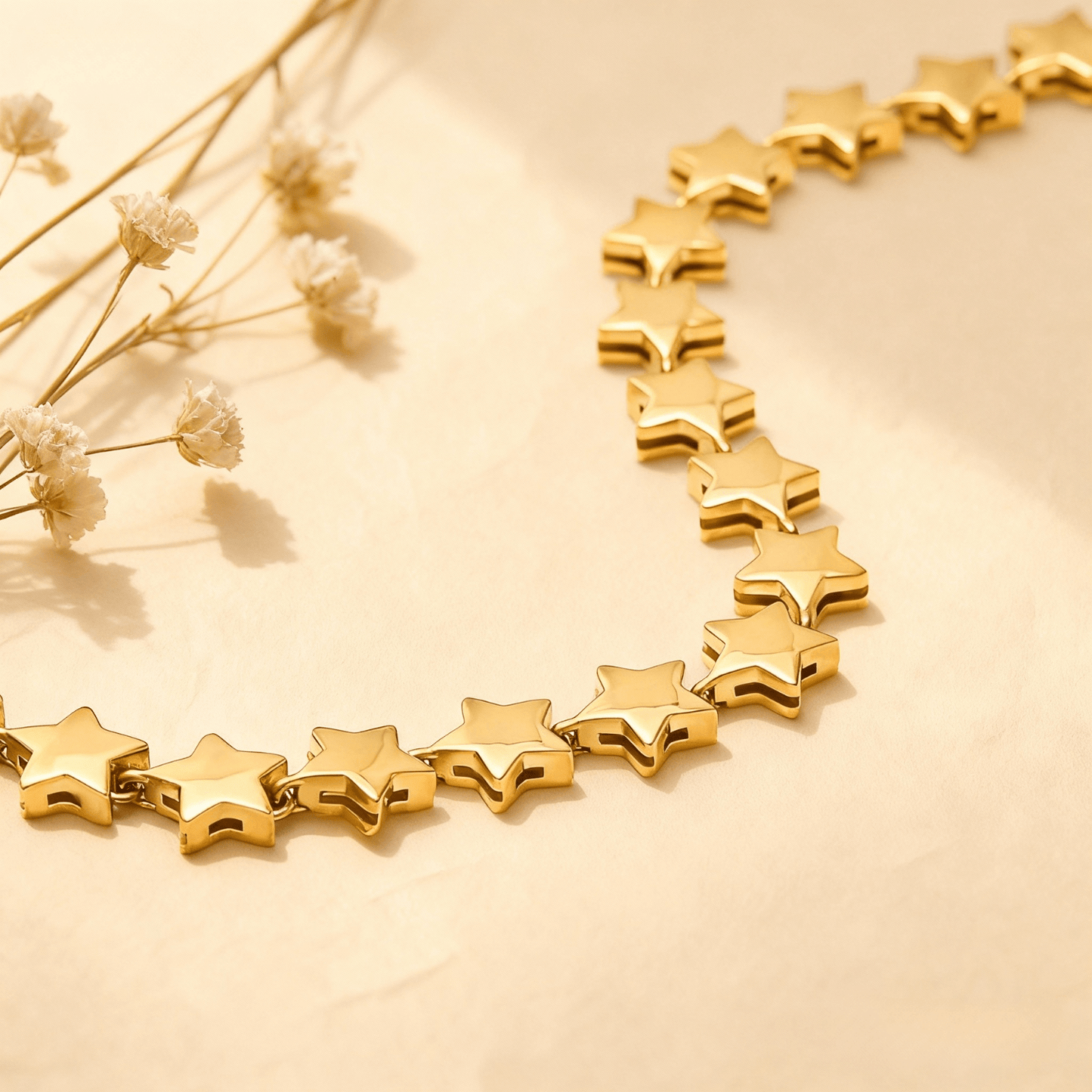 Starlight Chain Bracelet | Gold Star Link Bracelet