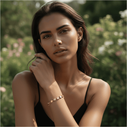Starlight Chain Bracelet | Gold Star Link Bracelet