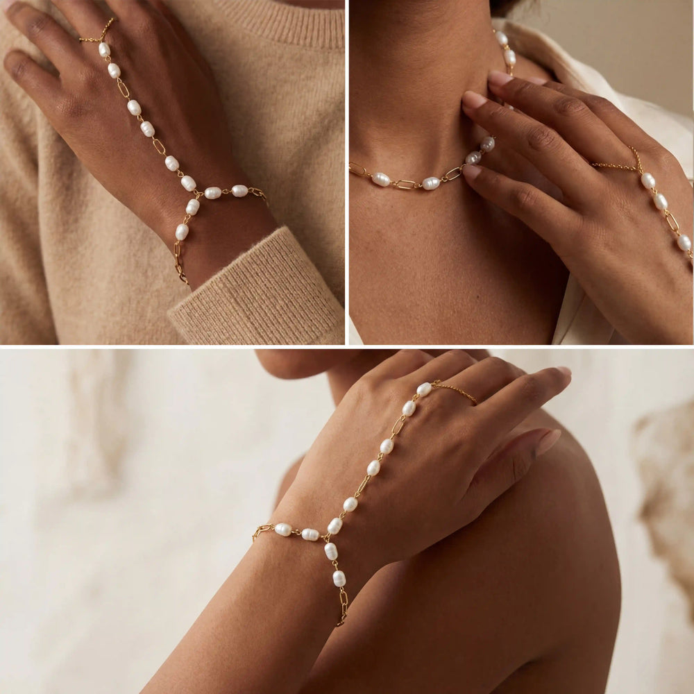 Nereid Baroque Pearl Hand Chain